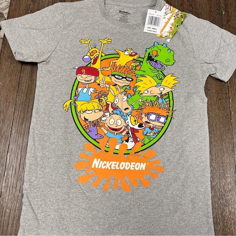 Nickelodeon Rugrats characters Graphic Gray T-shirt, S, NWT!